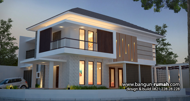  Desain  Rumah  Tropis Modern di Jl Cendrawasih Cipete 