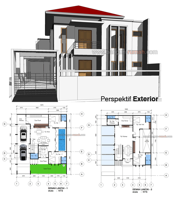 desain rumah online desain rumah hook 15 x 18 m2
