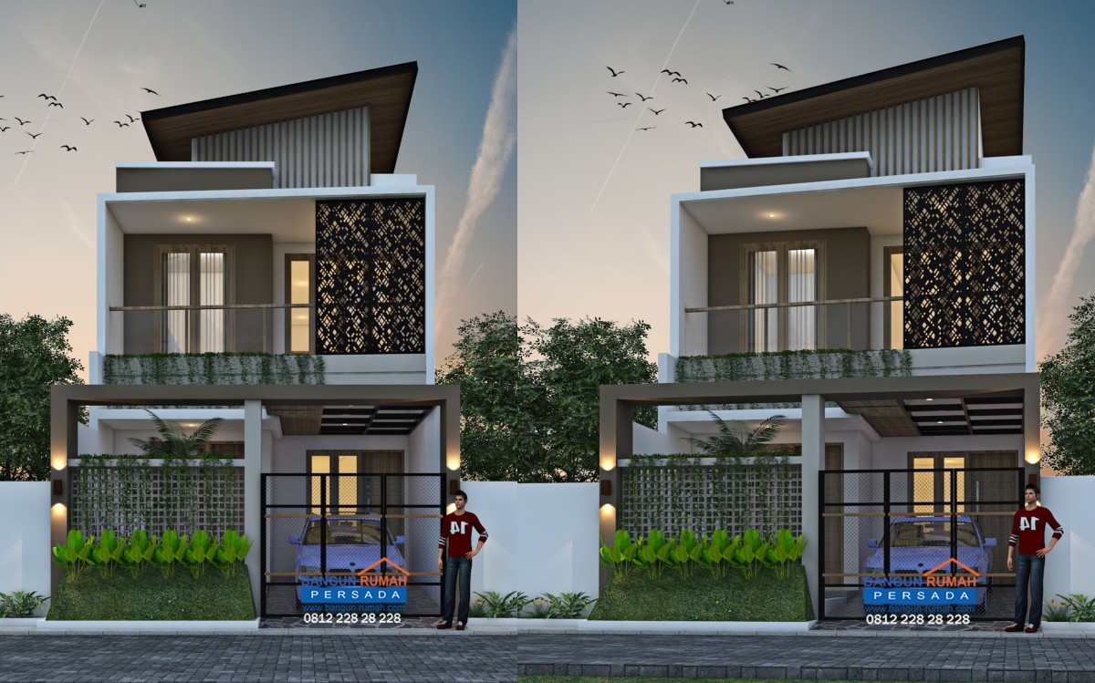 Desain Rumah 6 x 15 M2 2 Lantai Bergaya Modern Tropis ~ Desain Rumah Online