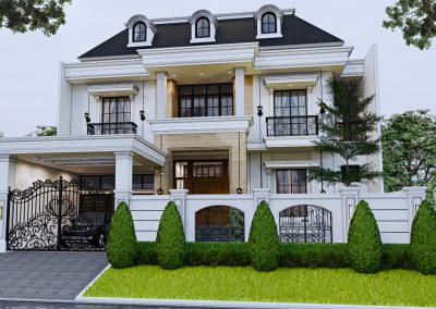 Desain Rumah Classic 2 Lantai 16,5 X 35 M2 Di Pantai Indah Kapuk