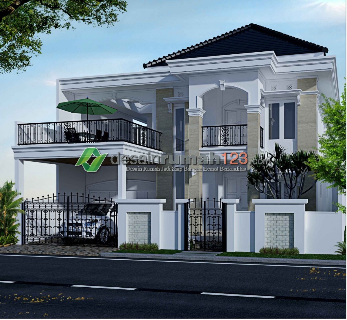 Desain Rumah Mewah Dan Elegan 2 Lantai Di Lahan 15 X 25 M2