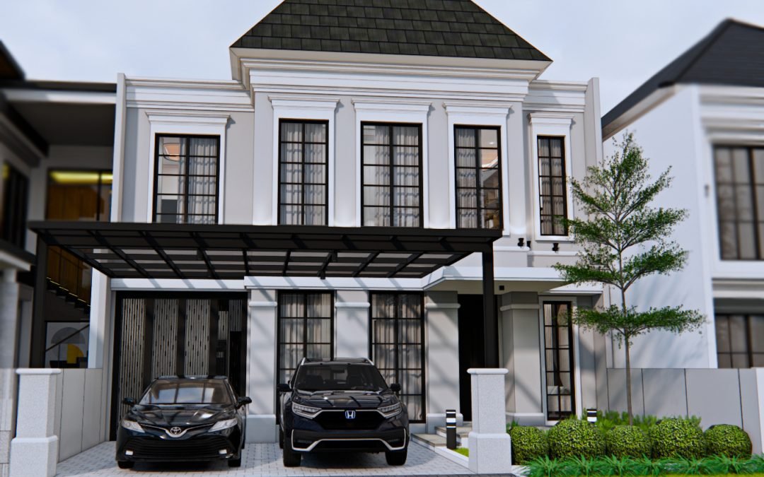 Desain Rumah Classic 2 Lantai 11 X 17 M2 Di Semarang