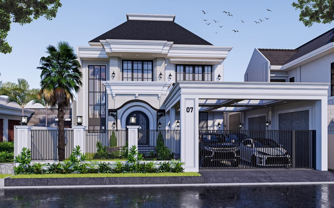 Desain Rumah Classic 2 Lantai 14 X 68 M2 Di Riau