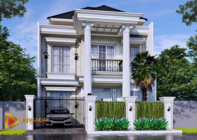 Desain Rumah 2 Lantai 8 x 20 M2 di Tanggerang