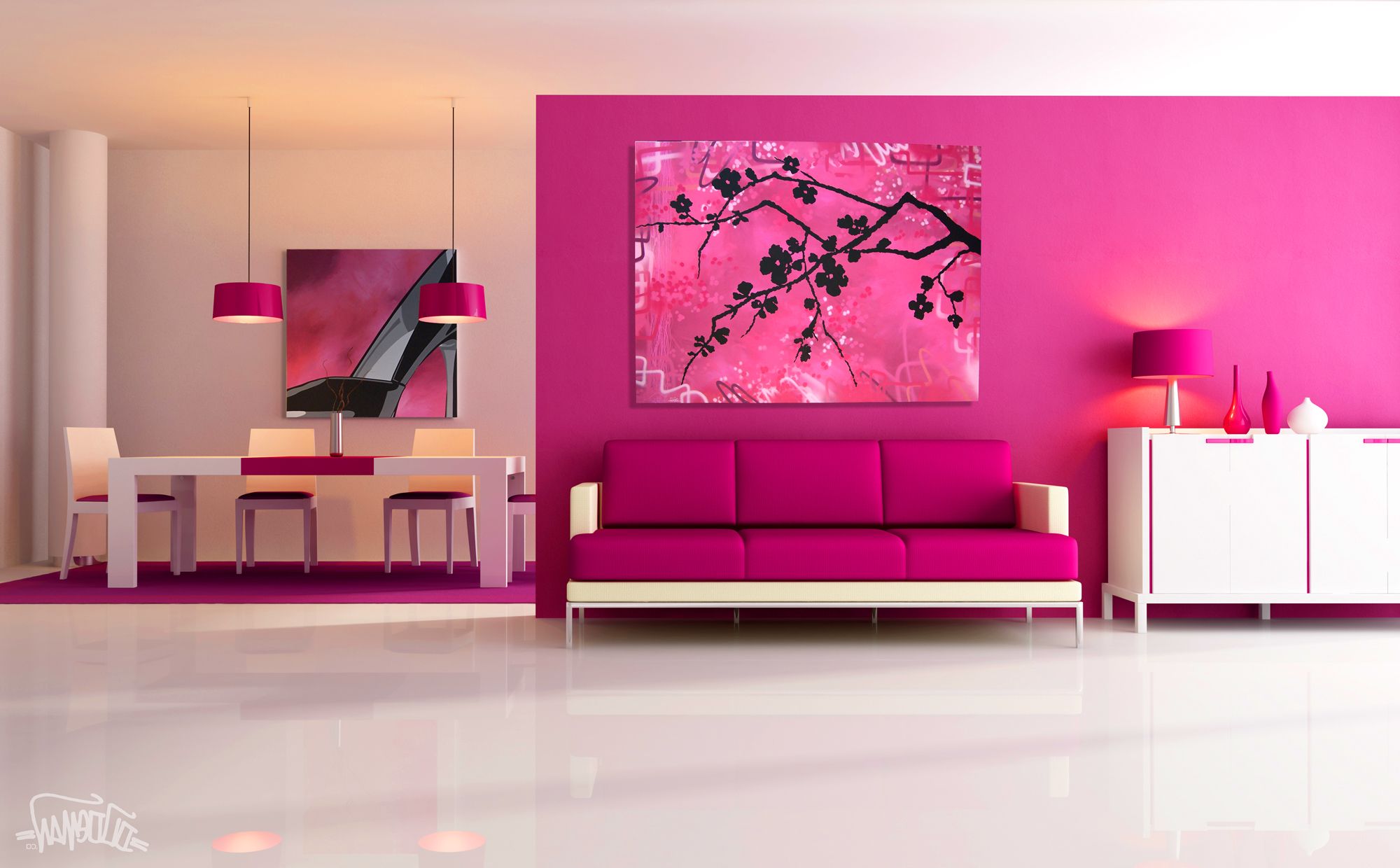 Interior Warna Pink Yang Elegan Desain Rumah Online